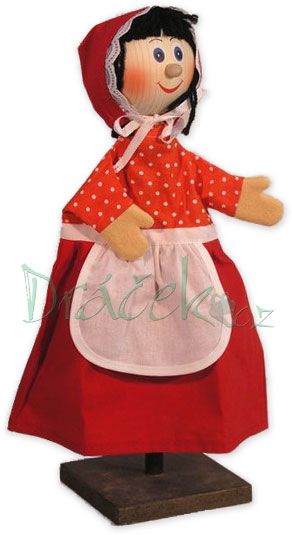 Dřevěný maňásek Karkulka - 35 cm