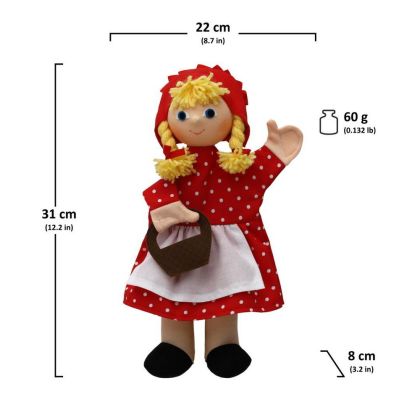 MÚ Brno, Karkulka s copy 31 cm, puntíkovaná, maňásek