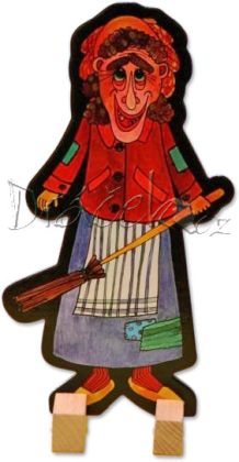 Ježibaba - kartonová loutka