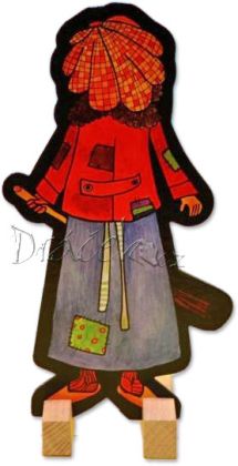 Ježibaba - kartonová loutka