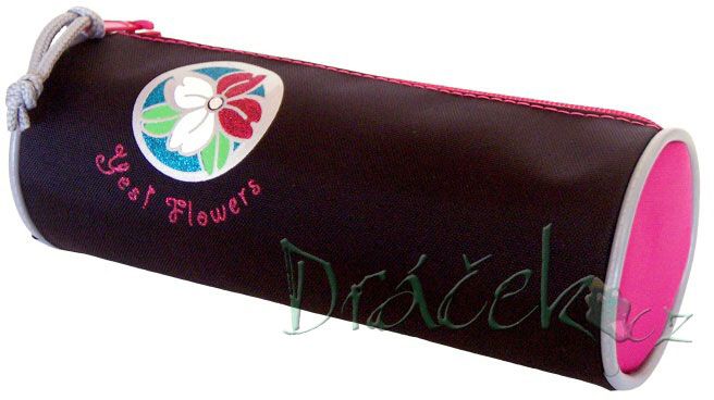 Etue válec TUBUS 12 Deluxe Flowers černá