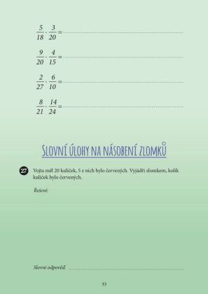 Mami, tati, já těm zlomkům nerozumím - 2. stupeň ZŠ - Irena Budínová