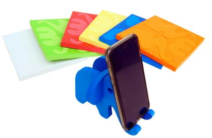 Pěnový stojánek na mobil - Slon zelený