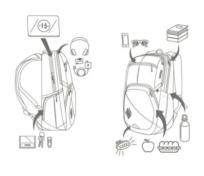 NITRO.18J batoh CHASE grateful pink