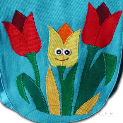 Batůžek Tulipány modré