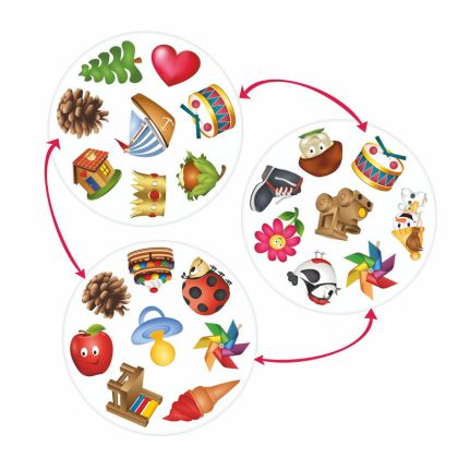 Dětské hrátky pro nejmenší 3v1 společenská hra v plechové krabičce