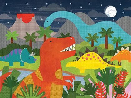 Petitcollage Podlahové puzzle království dinosaurů