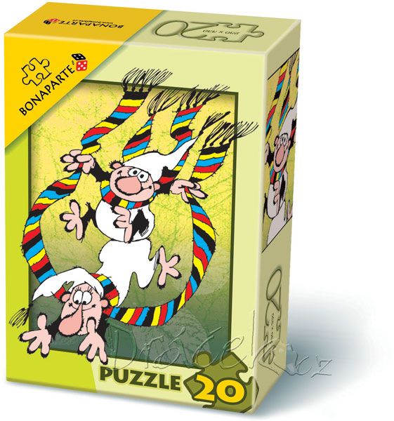 Puzzle Křemílek a Vochomůrka se šálou  - 20 dílků
