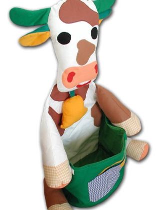 Box na hračky Kráva bílohnědá