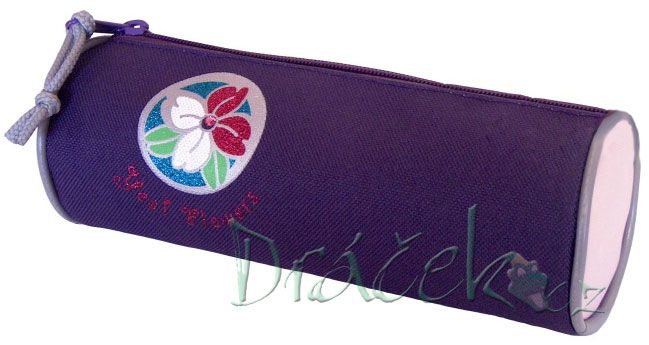 Etue válec TUBUS 12 Deluxe Flowers fialová
