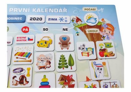 Kalendář magnetický - Školka 114ks magnetek