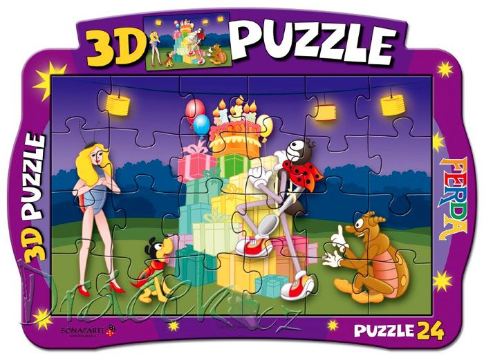 3D puzzle Ferda Mravenec - 24 dílků, deskové, lentikulární