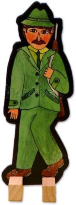 Myslivec - kartonová loutka