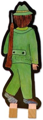 Myslivec - kartonová loutka