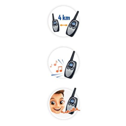 BUKI Vysílačky Walkie Talkie 4km - dobíjecí baterie