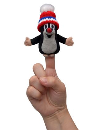 Krtek prstový maňásek - 10 cm