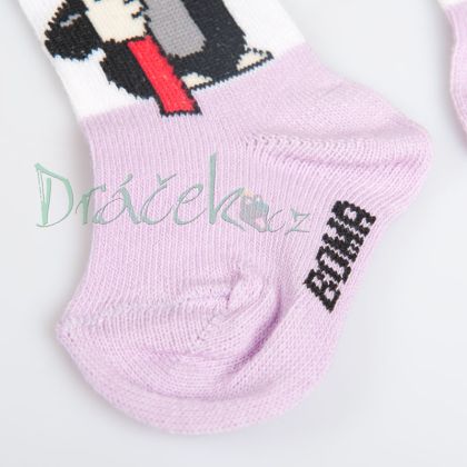 Punčocháče Krtek fialový s pruhem