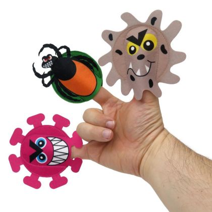 Sada maňásků Hygiena (sestřička, doktor, bacily)