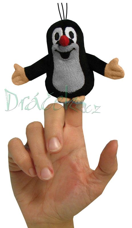 Krtek prstový maňásek - 8 cm