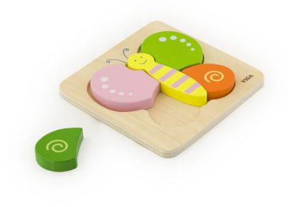 VIGA, Dřevěné puzzle pro nejmenší - motýl