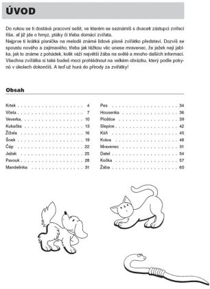 Šimonovy pracovní listy 24 - Do přírody za zvířátky