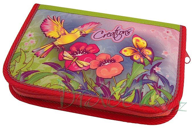 Neplněné školní pouzdro EMIPO se dvěma klopami 01 Elegant Creations