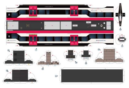 Vystřihovánky - Elektrická jednotka Moravia