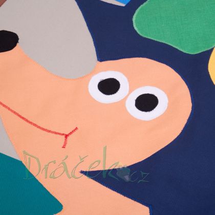 Kapsář za postel Ježek modrý 100 cm