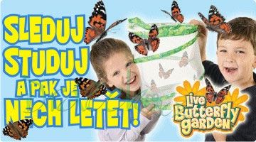 Vzdělávací přírodovědná sada Motýlí zahrádka (3-5 housenek)