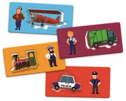 Trefl Dopravní prostředky vzdělávací společenská hra pro nejmenší v krabici 20x20x5cm