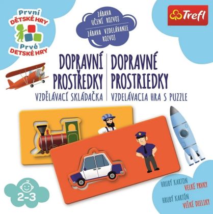 Trefl Dopravní prostředky vzdělávací společenská hra pro nejmenší v krabici 20x20x5cm