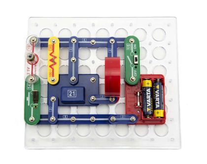 Tajemství elektroniky 500 experimentů na baterie v krabici 42x28,5x4cm od 6 let