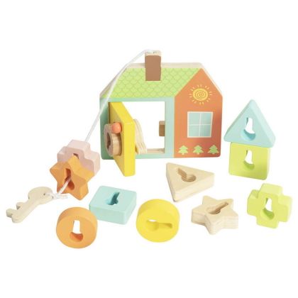 Classic World, skládanka/vkládačka Dveřní zámky dřevo 11ks