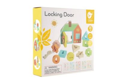 Classic World, skládanka/vkládačka Dveřní zámky dřevo 11ks