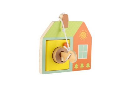 Classic World, skládanka/vkládačka Dveřní zámky dřevo 11ks