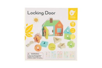 Classic World, skládanka/vkládačka Dveřní zámky dřevo 11ks