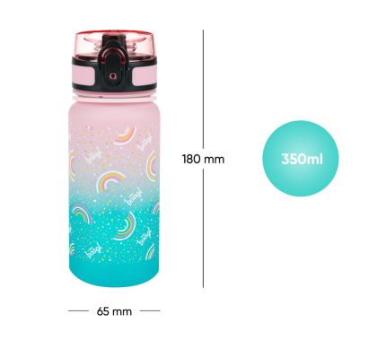 BAAGL Tritanová láhev na pití Gradient Duha, 350 ml