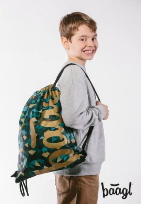 BAAGL SET 3 Skate Polygon: batoh, penál, sáček