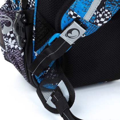 BAGMASTER, Školní batoh LUMI 23 D - Modré auto