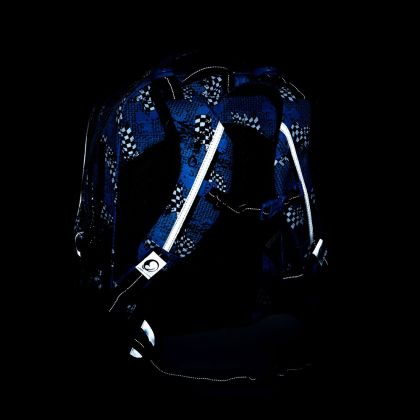 BAGMASTER, Školní batoh LUMI 23 D - Modré auto