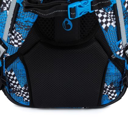 BAGMASTER, Školní batoh LUMI 23 D - Modré auto