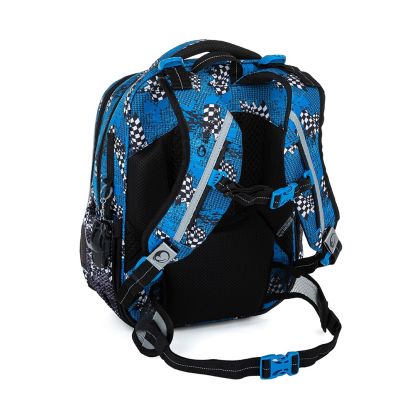 BAGMASTER, Školní batoh LUMI 23 D - Modré auto