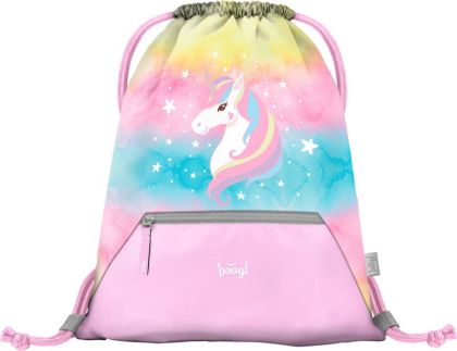 BAAGL SET 3 Airy Rainbow Unicorn: batoh, penál, sáček