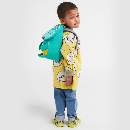 Batůžek pro nejmenší Affenzahn Small Friend Dirk Dinosaur - green