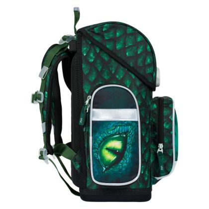 BAAGL Školní aktovka Ergo Drak zelená