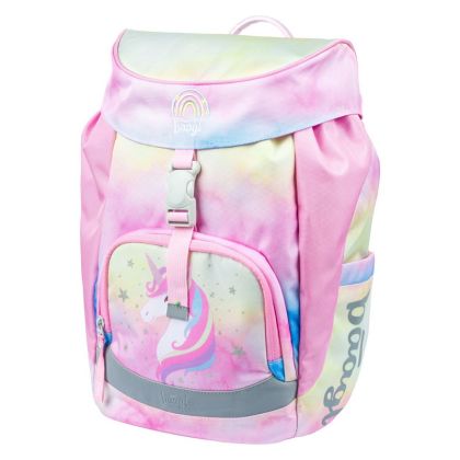 BAAGL Školní batoh Airy Rainbow Unicorn růžový