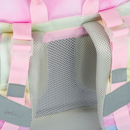 BAAGL Školní batoh Airy Rainbow Unicorn růžový