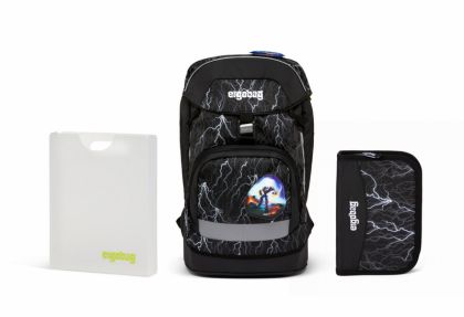 Ergobag Prime školní set 1 - Black reflexní 2025
