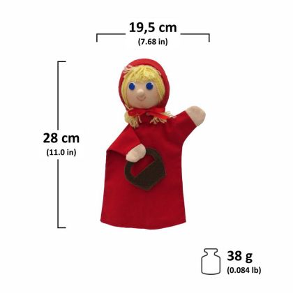 Karkulka 28 cm, maňásek kolekce L