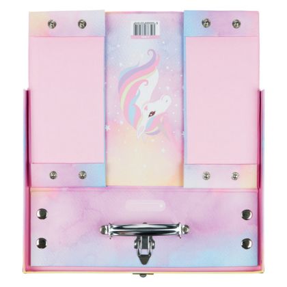 BAAGL Skládací školní kufřík Rainbow Unicorn, kování